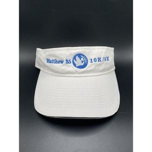 Hunger 5K Race Visor Cap Matthew 25 Verse Toppers Evolution